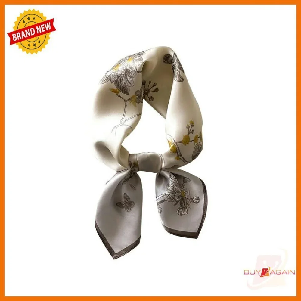 27x27 Mulberry Silk Square Scarf for Neck Hair Accessory